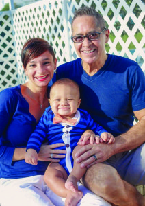 Baby Enzo with his adoptive parents, DeAnne and Bill DeCicco