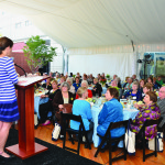 JHNAA President Paula Kent addresses the Alumni Weekend attendees.