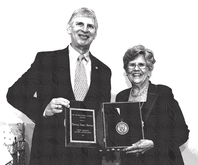 Patricia Morton receives an award