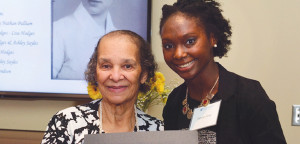 Tamryn Gray, right, with Gertrude T. Hodges